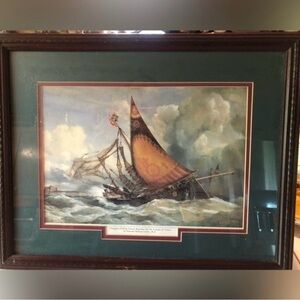 Matted and framed artwork by William Cooke in Great condition